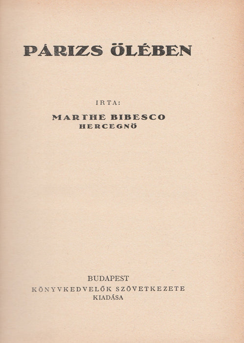 Párizs ölében