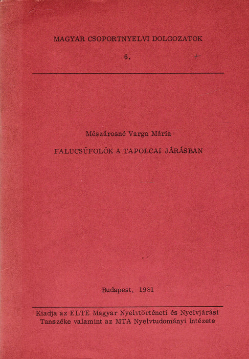 Falucsúfolók a tapolcai járásban