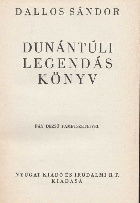 Dunántúli legendás könyv