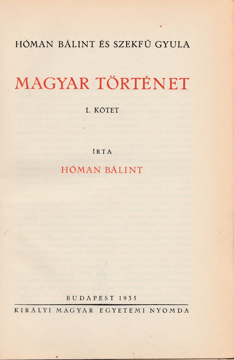 Magyar történet I.