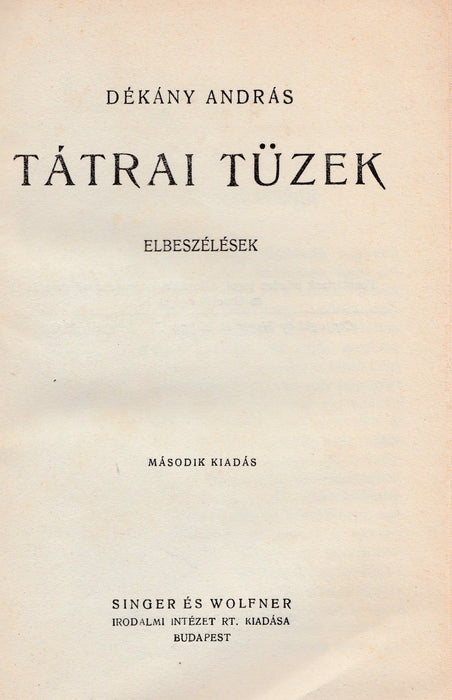 Tátrai tüzek