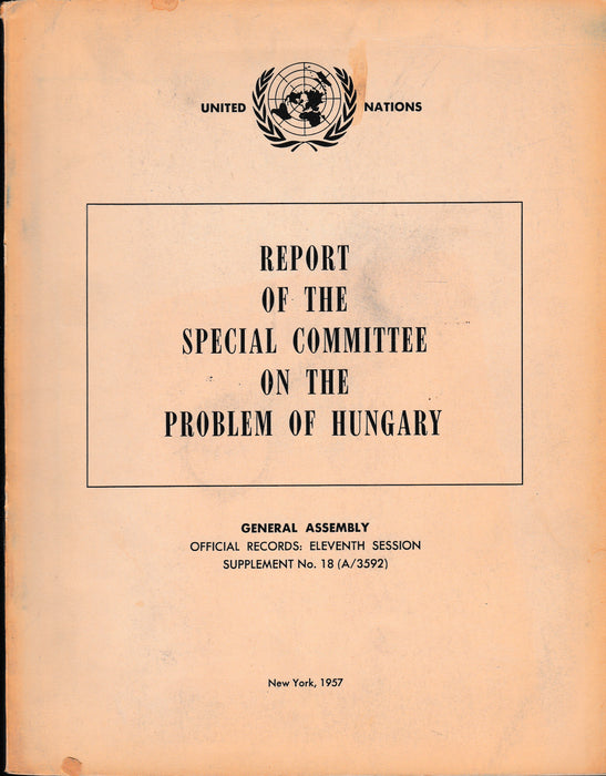 Report of the Special Committee on the Problem of Hungary