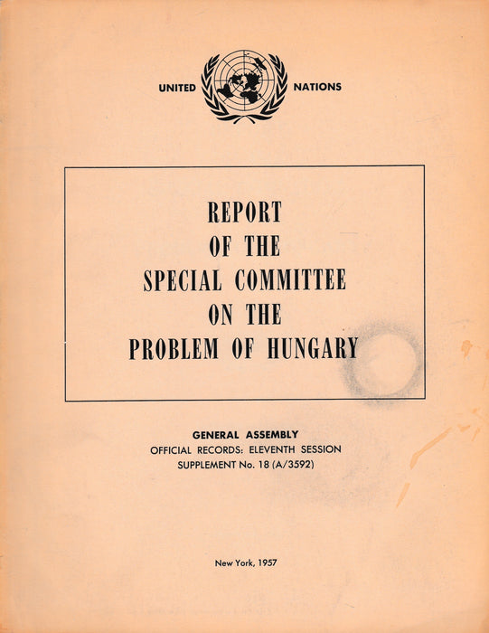 Report of the Special Committee on the Problem of Hungary