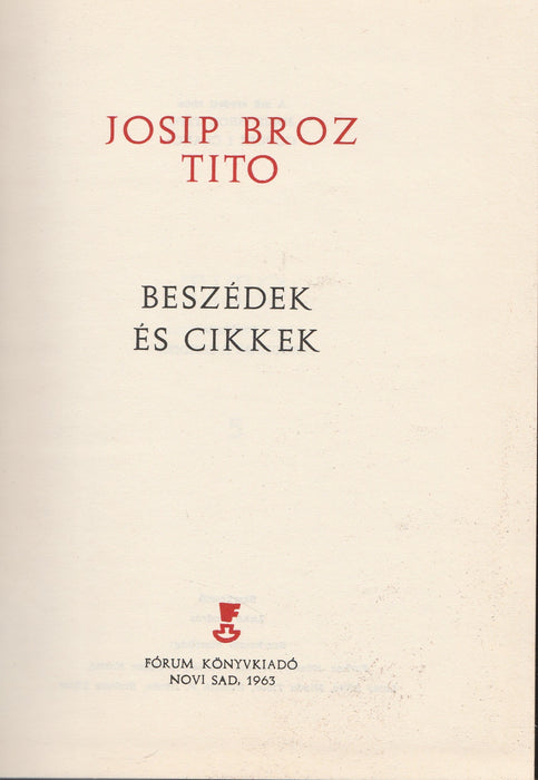 Beszédek és cikkek 5.