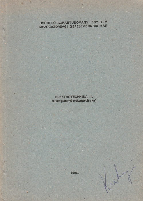 Elektrotechnika II.
