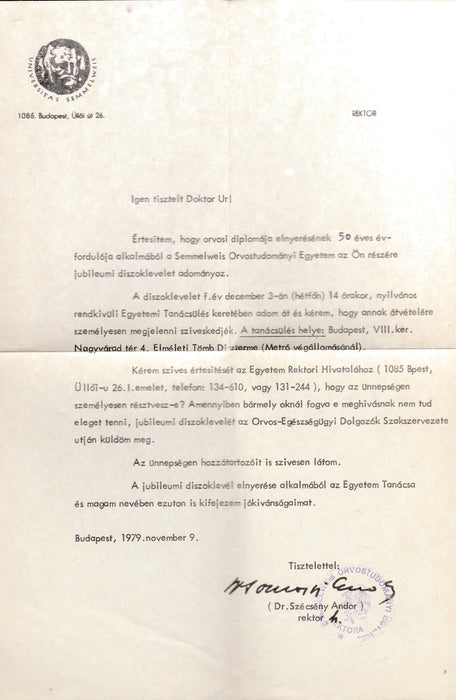 Beszédek doctoravatásokon