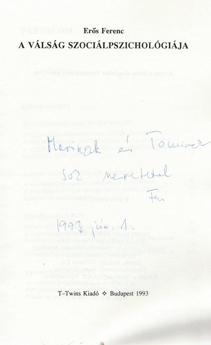 A válság szociálpszichológiája