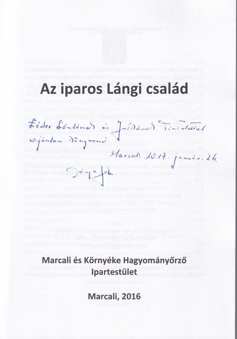 Az iparos Lángi család
