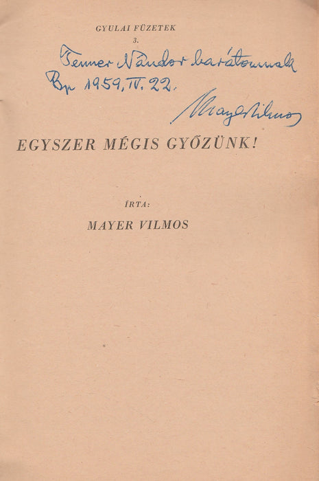 Egyszer mégis győzünk!