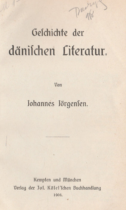 Geschichte der dänischen Literatur