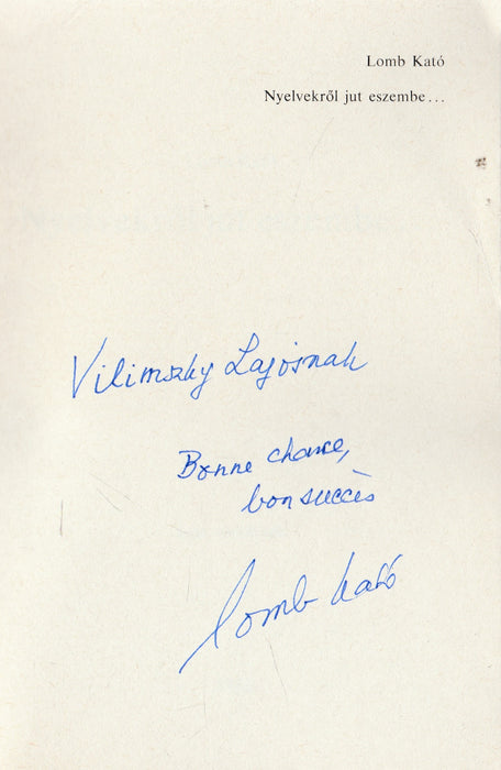 Nyelvekről jut eszembe...