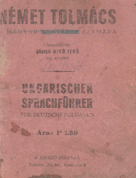 Német tolmács - A magyar honvédek számára