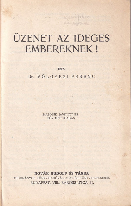 Üzenet az ideges embereknek!