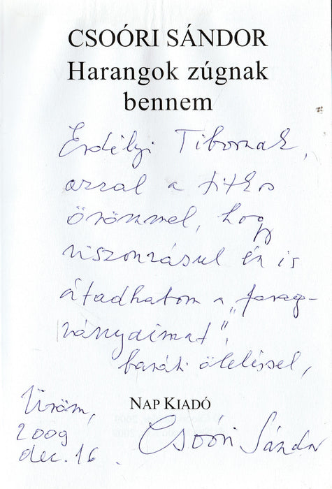 Harangok zúgnak bennem