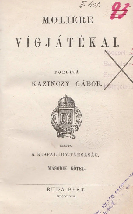 Moliére vígjátékai II.