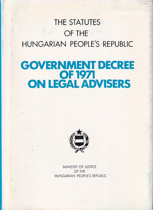 Government Decree of 1971 on Legal Advisers