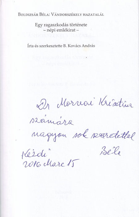 Vándorszékely hazatalál
