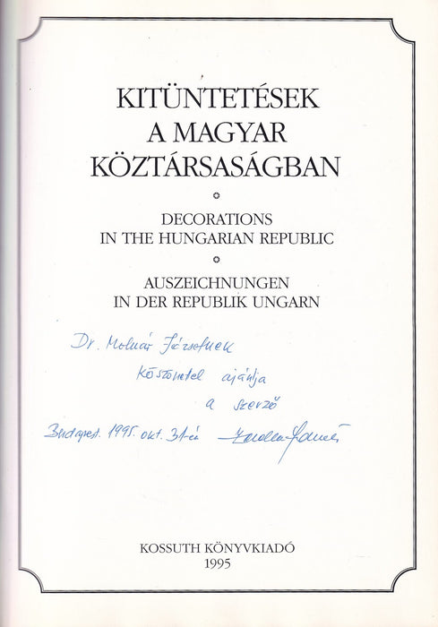 Kitüntetések a Magyar Köztársaságban