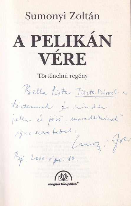 A pelikán vére