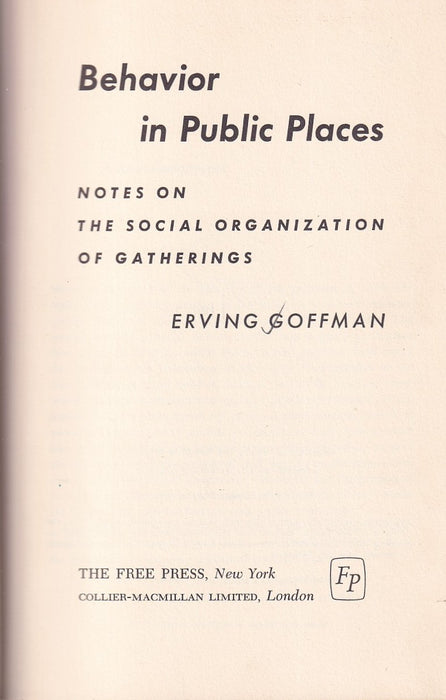 Behavior in Public Places