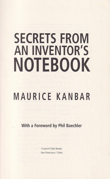 Secrets from an Inventor's Notebook