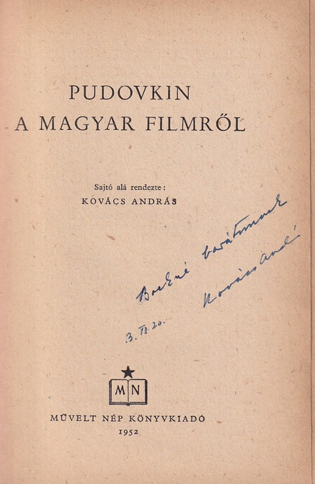 Pudovkin a magyar filmről