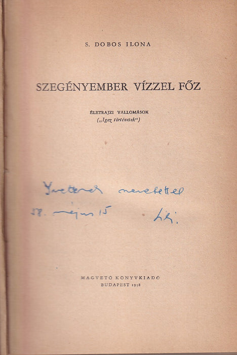 Szegényember vízzel főz