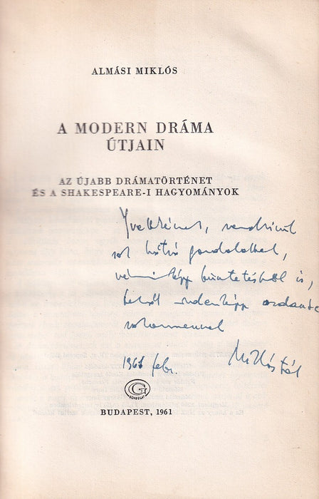 A modern dráma útjain