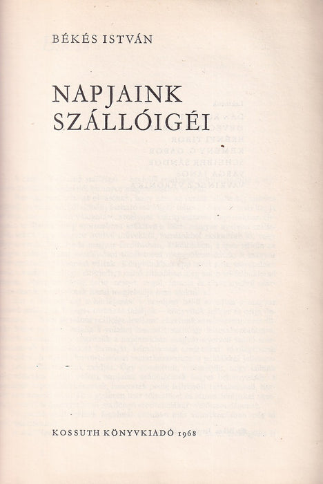 Napjaink szállóigéi