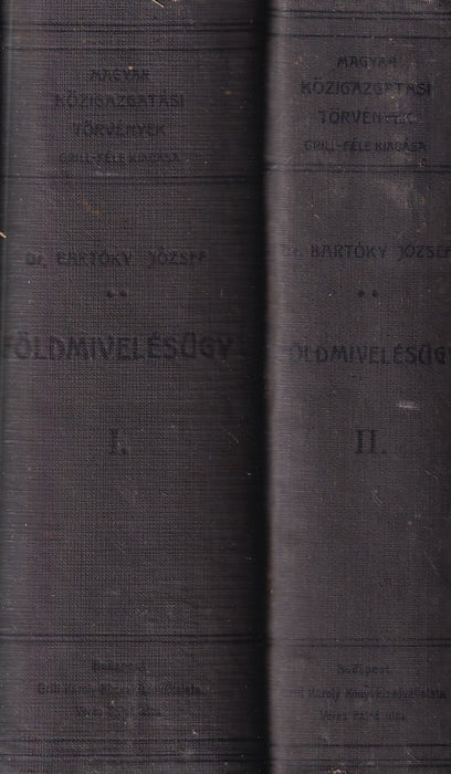 Földmivelésügy I-II.