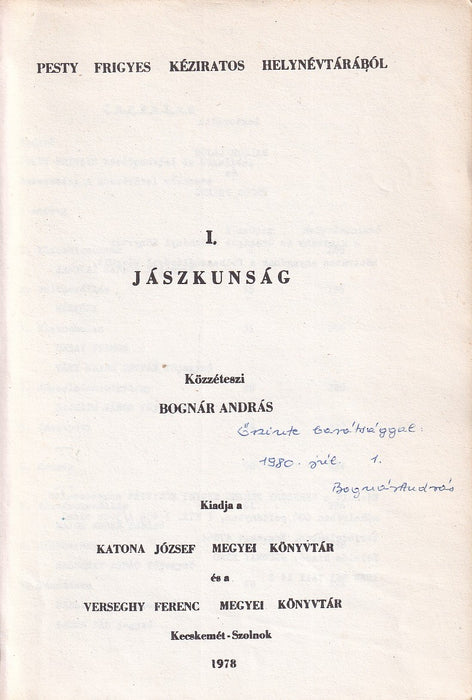 Jászkunság I.