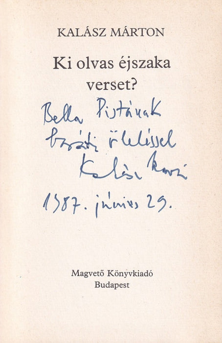 Ki olvas éjszaka verset?