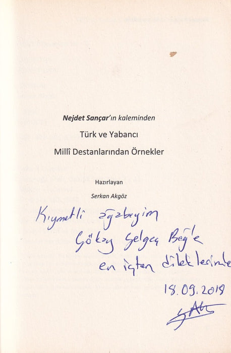 Türk ve Yabanci Milli Destanlarindan Örnekler