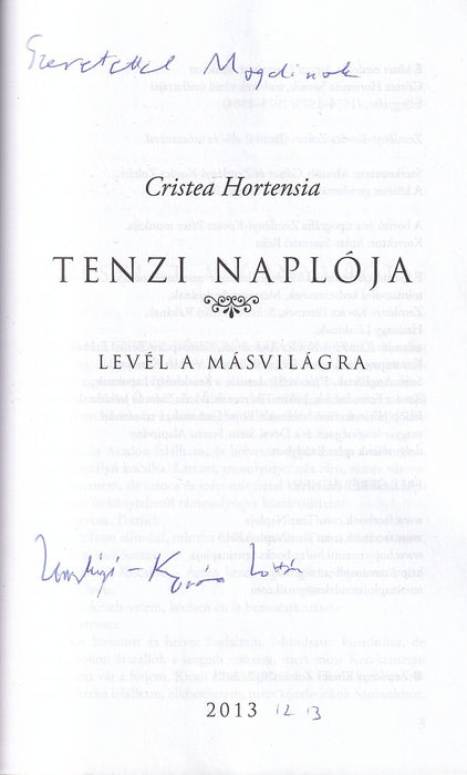 Tenzi naplója