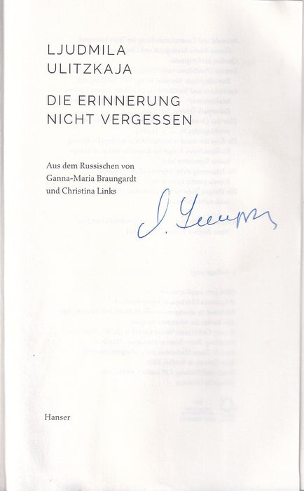Die Erinnerung nicht vergessen