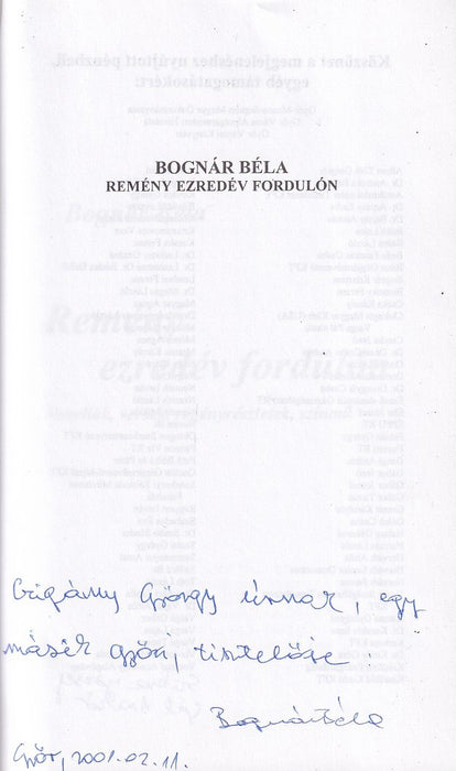 Remény ezredév fordulón
