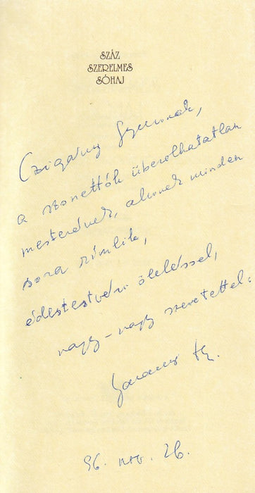 Száz szerelmes sóhaj