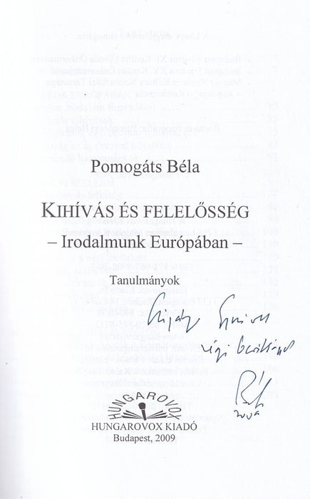 Kihívás és felelősség