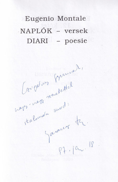 Naplók - versek - Diari - poesie