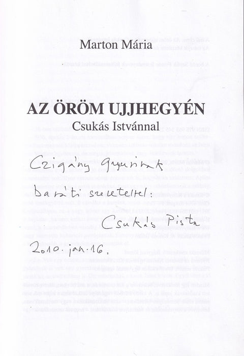 Az öröm ujjhegyén Csukás Istvánnal