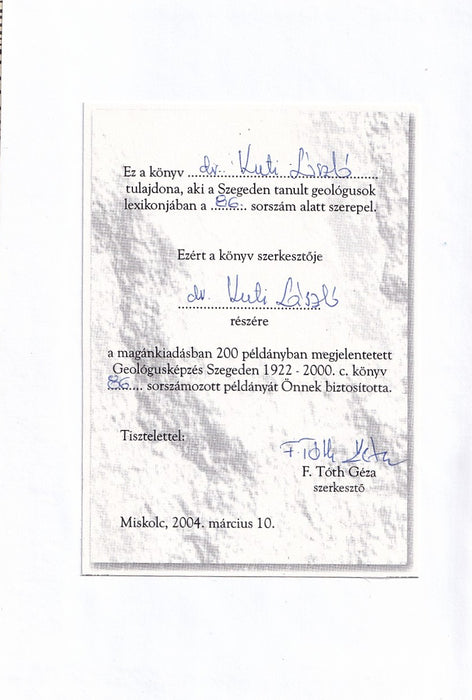 Geológusképzés Szegeden