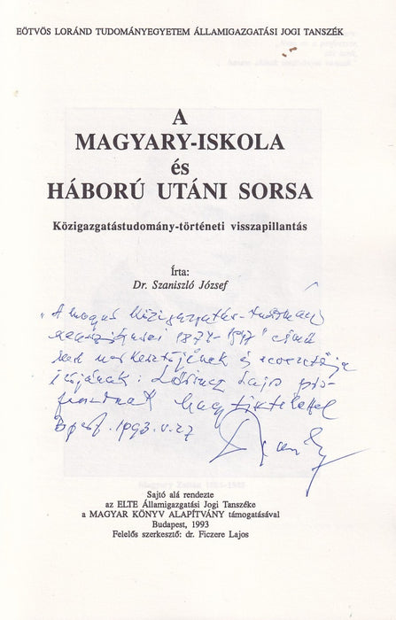 A Magyary-iskola és háború utáni sorsa