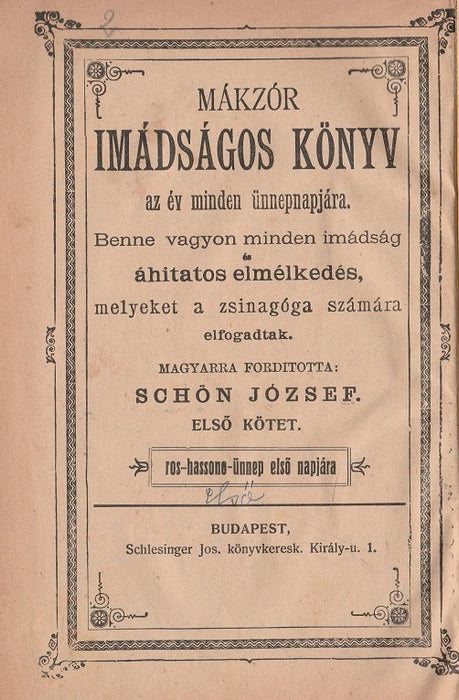 Mákzór - Imádságos könyv I.