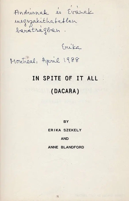 In Spite of it All