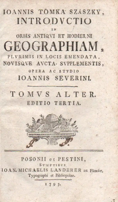 Introductio in orbis antiqui et hodierni geographiam II.
