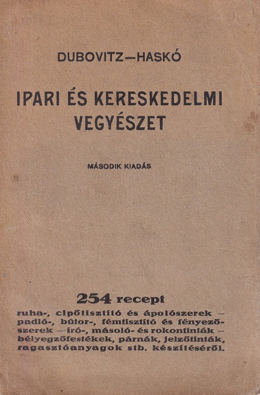 Ipari- és kereskedelmi vegyészet.