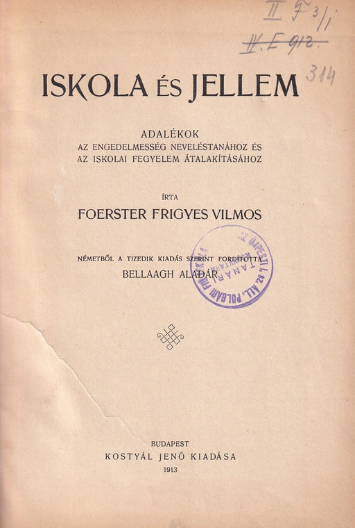 Iskola és jellem