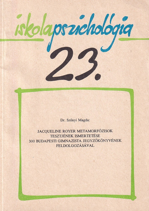 Iskolapszichológia 23.
