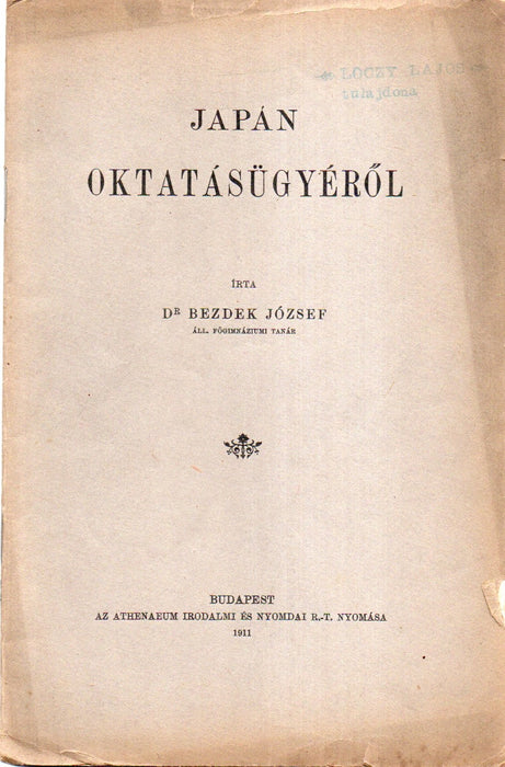 Japán oktatásügyéről