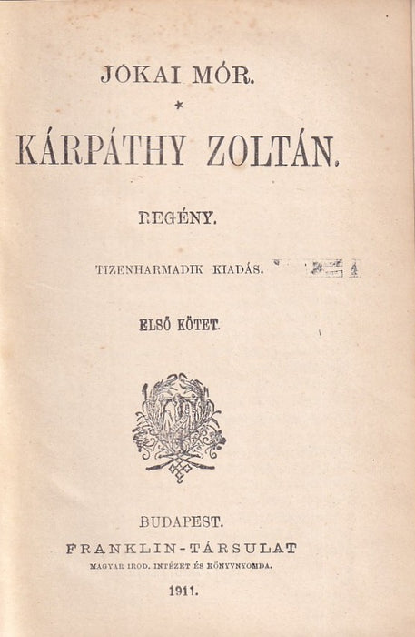 Kárpáthy Zoltán I-III.